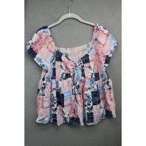 No Boundaries Off the Shoulder Babydoll Crop Top-Size XL-BOHO